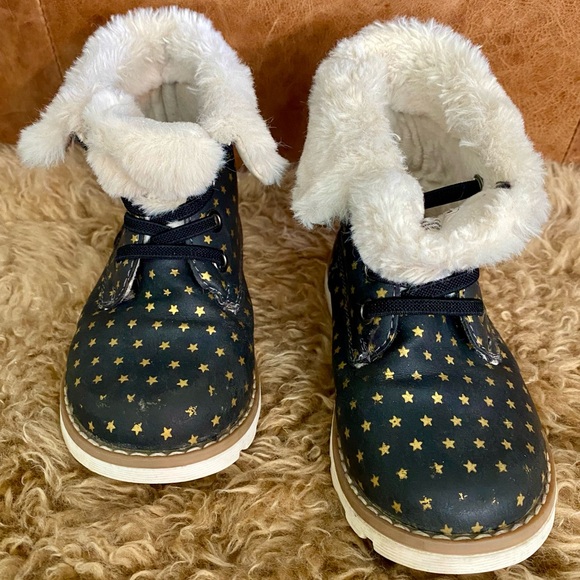 3 or $ 15 George Navy Boots with gold stars - Picture 2 of 8